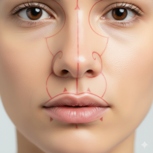 Perfil nasal + perfilometría labial